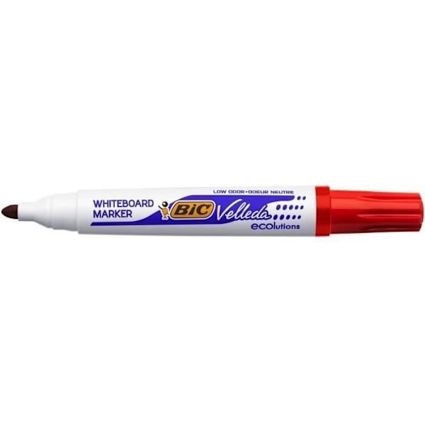 BIC® - Velleda® slettebar markørboks BIC® Velleda® 1701 ECOlutions® x 12 - Rød blæk Röd