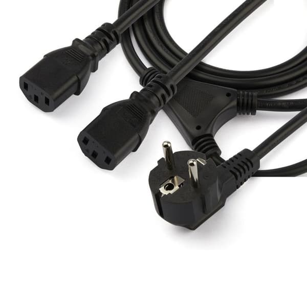 STARTECH Standard strømledning - 2 m - Til skærm, computer - Schuko CEE 7/7 / IEC 60320 C13 - 250 V AC / 10 A