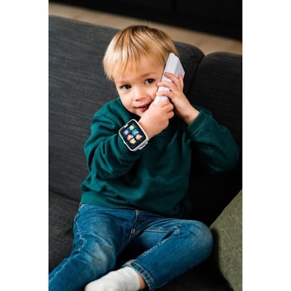 Phone and Watch - KD - My Phone and its Fitness Watch - Realistisk imitation för småbarn Vit