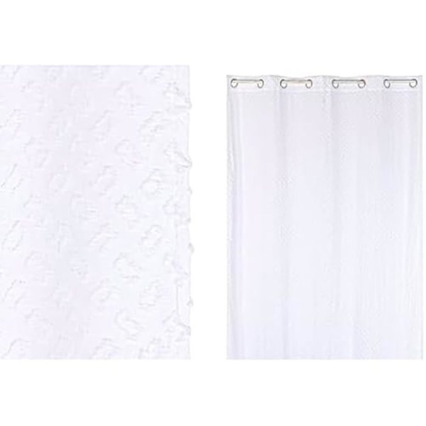 Gardin - ESPRIT - Vit - 140 x 260 cm - Flerfärgad - Inomhus Flerfärgad