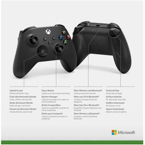 Carbon Black Wireless Xbox Controller svart färg