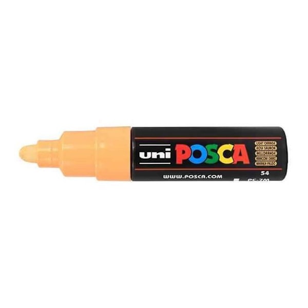 Merkkitussi - Posca - PC7M RS - Leveä kartiopää - Väri lohenpunainen - 6 kappaleen paketti Laxrosa
