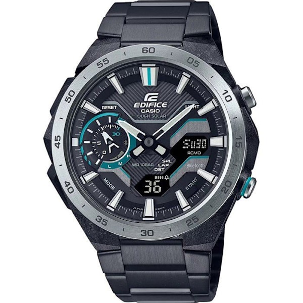 Casio Kello - Miehet - ECB-2200DD-1AEF - Ruostumaton teräs - Vedenkestävä 10 ATM Svart
