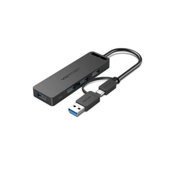 USB-hubi - Vention - Musta - USB-liitäntä - Kompakti - Kätevä