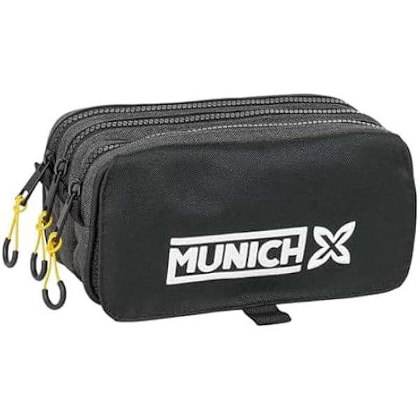 Trousse Triple Grande - SAFTA - Munich Topo - Bekväm - Mångsidig - För Skolbarn