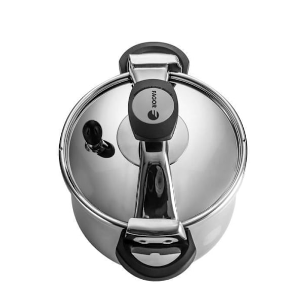 Stigbøjle trykkoger 6 L, induktion, rustfrit stål. 18/10, 3 FAGOR Security Systems Clásica Bombe 6