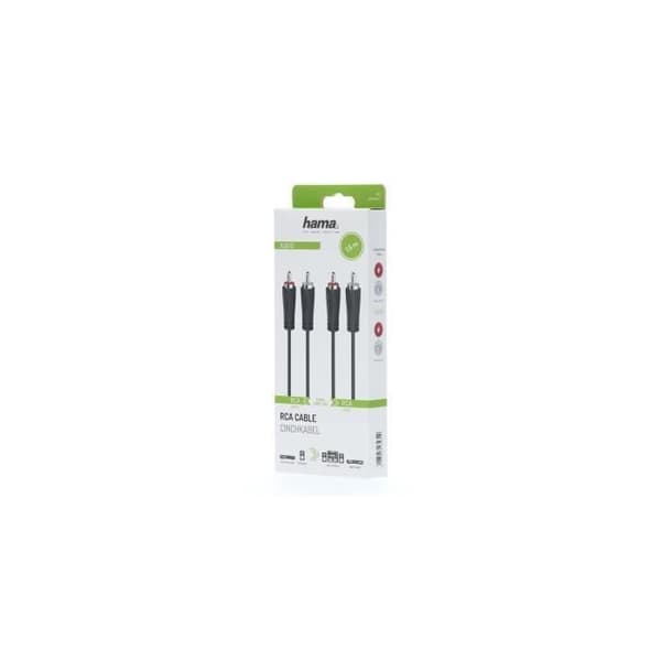 Lydkabel - HAMA - 2 han RCA stik - 1,5 m - Koaksial