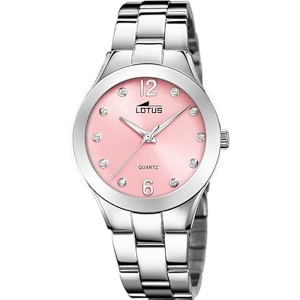 Lotus Analog Watch 18884/2 - Dam - Rosa - Läder - Kvarts - Mineralglas - Vattentät 3 Atm Rosa