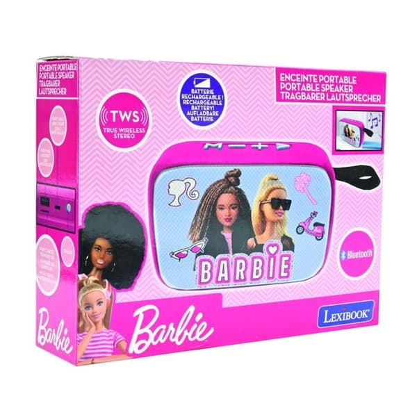 Kannettava Bluetooth-kaiutin Barbie LYSERØD
