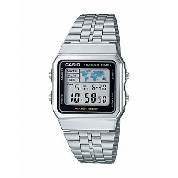 Dametot - Casio - A-500WA-1 - Rustfrit stål - Digital - Vandtæt Silver