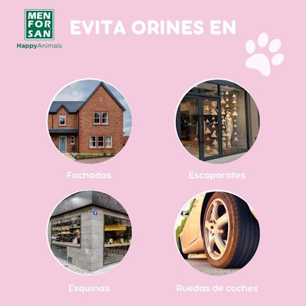 Menforsan Anti-Piss Hunde og Katte 750ml, Uddannelsesprodukt, Forhindrer Uønsket Urin, Ikke-Toksisk, Lader ikke Pletter.