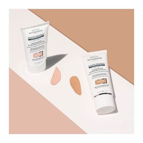 Solbeskyttelse Til Ansigt - Esthederm - Photo Reverse Toned - Beige Medium - 50ml - Anti-flekker Beige Medium