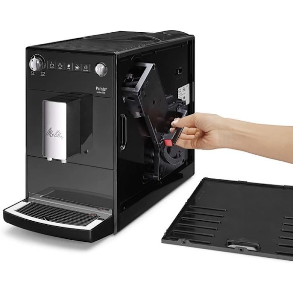 Melitta, Purista, Noir, F230-102 Automaattinen espressokone kahvimyllyllä, kompakti, hiljainen - 6766028