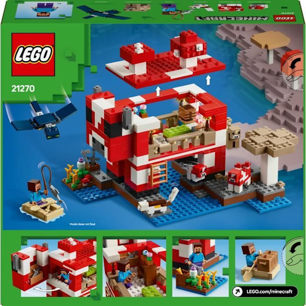 LEGO Minecraft 21270 Svampehuset - Byggespil for piger fra 8 år og opefter Flerfärgad
