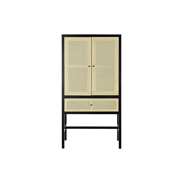 skab 80 x 38 x 160 cm sort naturgran
