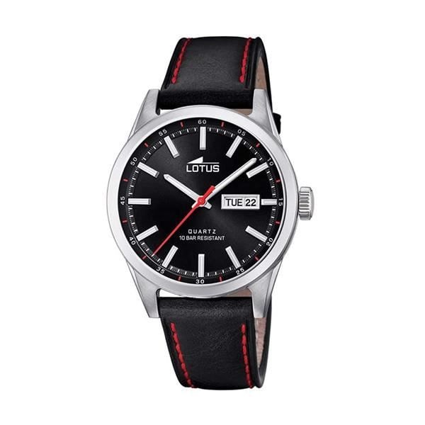 Klocka - LOTUS - CABCRONO ACECORESFNEGRO - Läder Svart - Kvarts - Elegant Svart