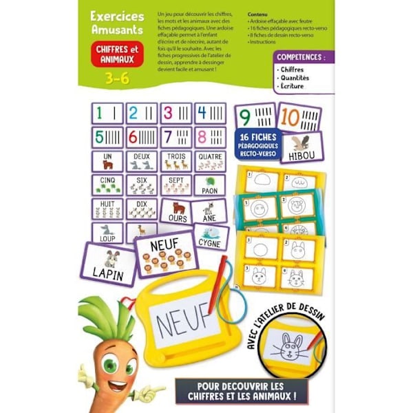 Laskentatehtävät - Mini taikalauta - CAROTINA - Numeroiden oppiminen
