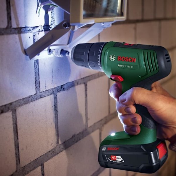 Perceuse Visseuse EasyDrill 18V-40 (2x 1,5Ah) + AL18V-20 i bærecase Grøn