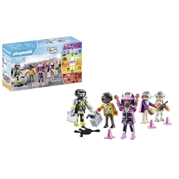 PLAYMOBIL 71399 My Figures Stuntmænd, Stunt Show, 74 stykker, fra 5 år og opefter Flerfärgad
