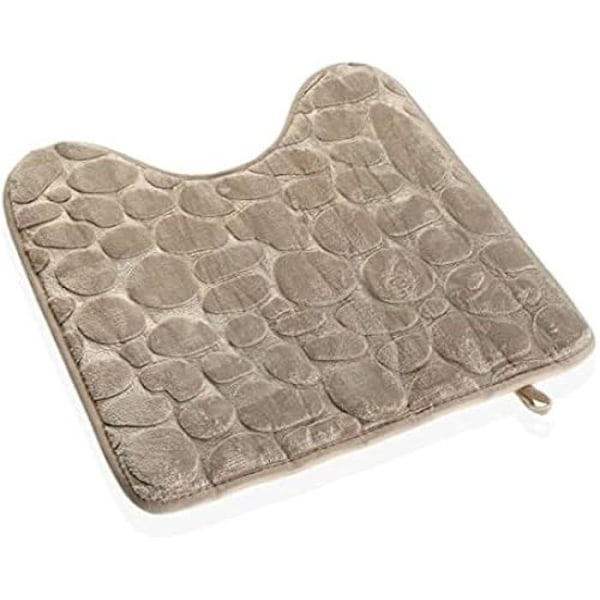 Bademåtte - VERSA - Beige - 45 x 45 cm - Polyester - Vaskbar mångfärgad