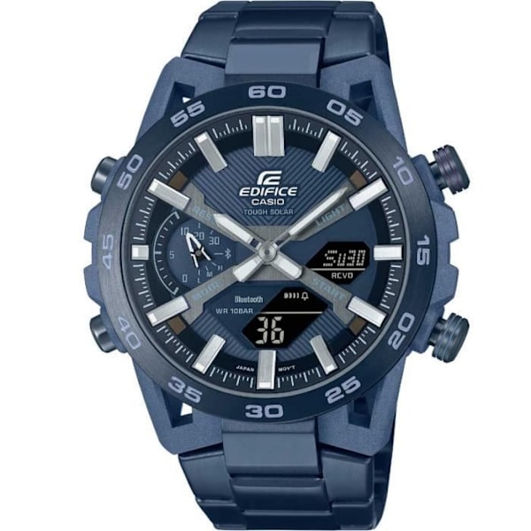 Ur - CASIO - ECB-2000CB-2AEF - Rustfrit stål - Vandafvisende op til 10 bar - Dobbelt display Blå