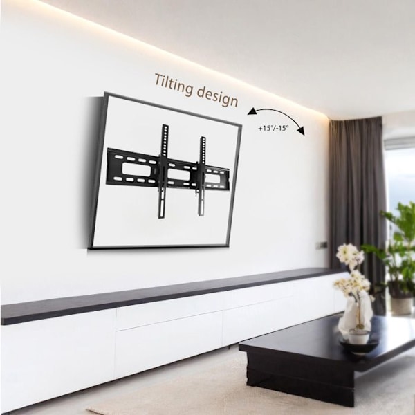 Support til TV Maclean, max VESA 600x400, 32-90", 80kg, justerbar hældning +15°~-15°, MC-421