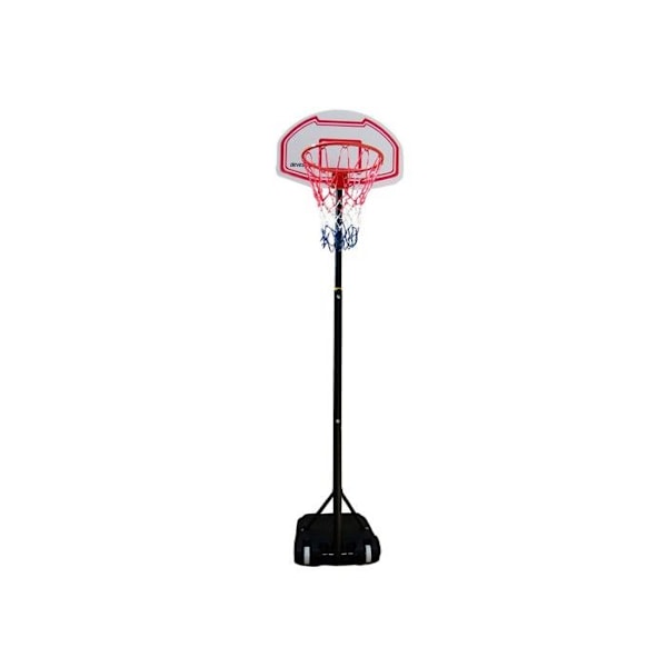DEVESSPORT Basketballkurv på Justerbar Stativ 1,65-2,10m Mobil med Hjul, Vægtet Base, Bold Inkluderet, Ideel til Have