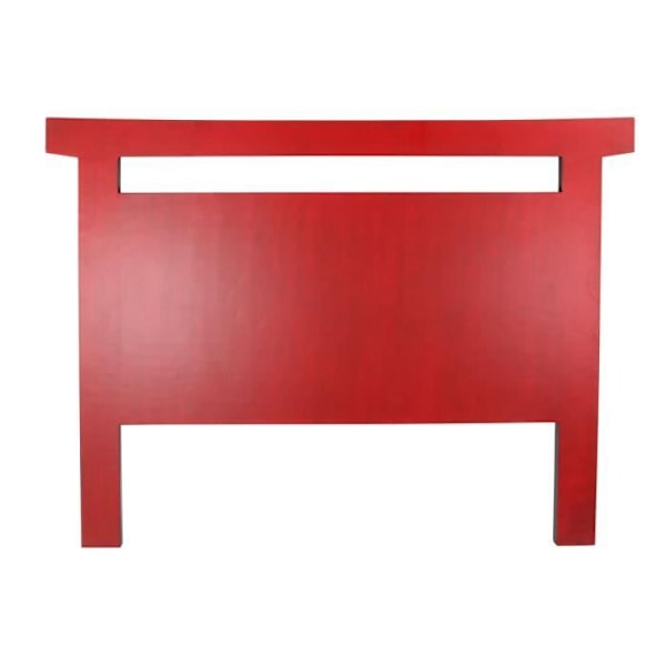 sengegavl gran rød sort mdf (160 x 4 x 120 cm)