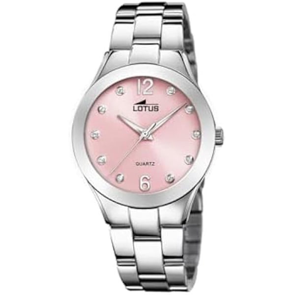 Lotus Analog Watch 18884/2 - Dam - Rosa - Läder - Kvarts - Mineralglas - Vattentät 3 Atm Rosa