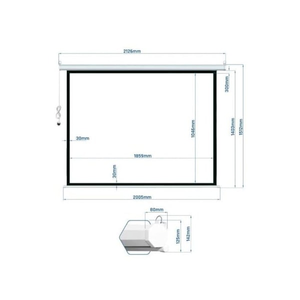 iggual Panoramic Electric Screen 80' 184x104 cm Fjärrkontroll Forts.