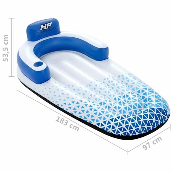 Bestway Flytande Solstol Hydro Force Uppblåsbar Float Vattenboj Simbassäng Uppblåsbar Seat Beach Simning 93322 Vit