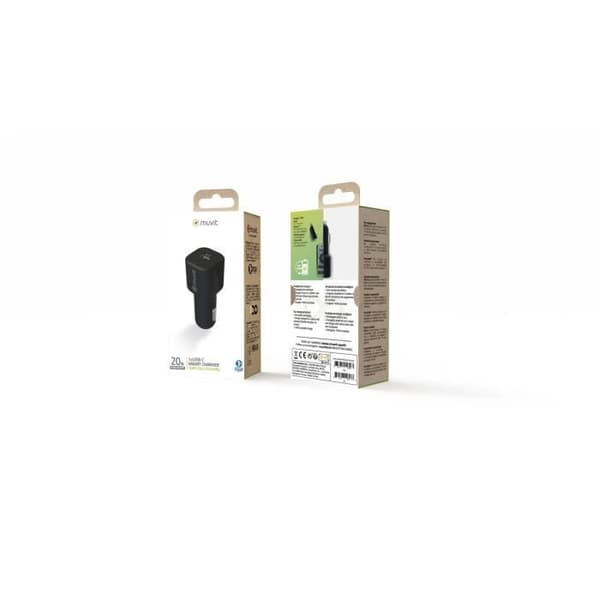 MUVIT FOR CHANGE AUTOYHTEYS PD USBC 20W MUSTA Sort