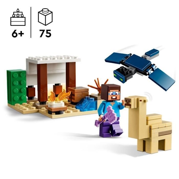 LEGO® 21251 Minecraft Steves ørkenekspedition, videospillegetøj, biom med hus og minifigurer Flerfärgad