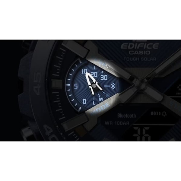 Kello - CASIO - ECB-2000CB-2AEF - Ruostumaton teräs - Vedenkestävä 10 baaria - Kaksoisnäyttö Blå