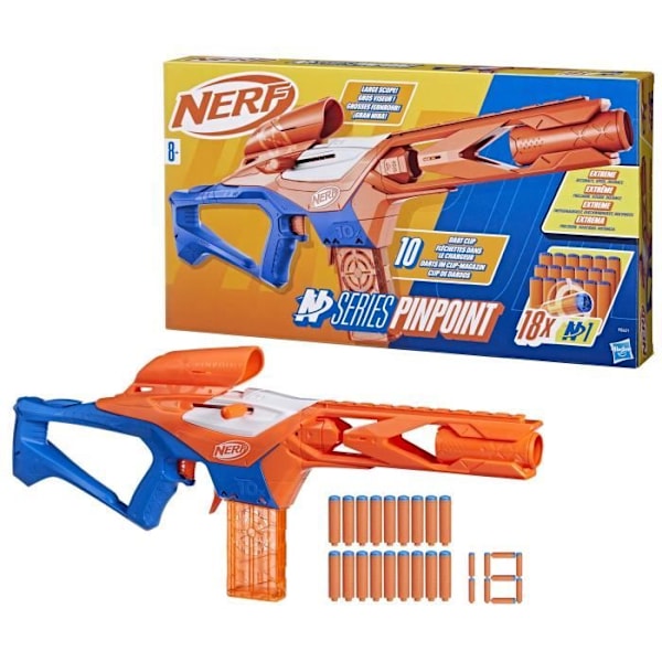 Nerf NSeries Pinpoint Dart Blaster, Inkluderer 18 N1 Foam Dart, fra 8 år og opefter Flerfärgad