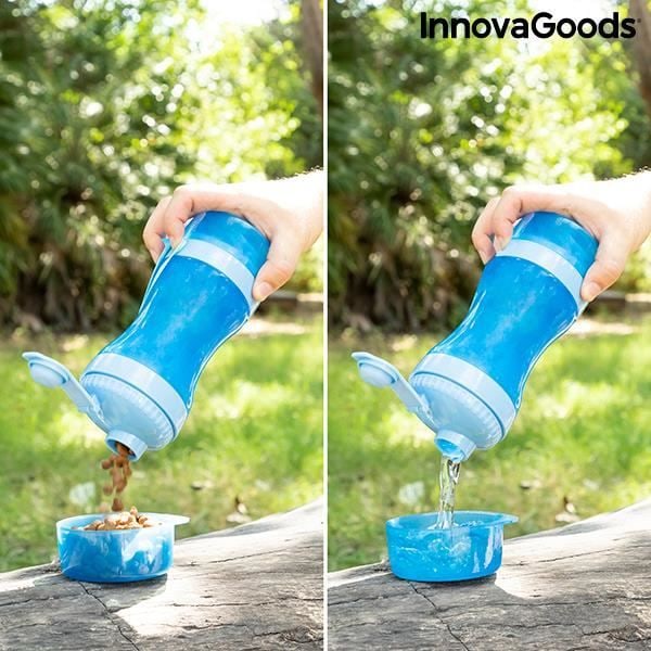 Vand- og fødevaredispenser - InnovaGoods - Pettap - 300 ml vand - 200 ml fødevarer - Bærbar