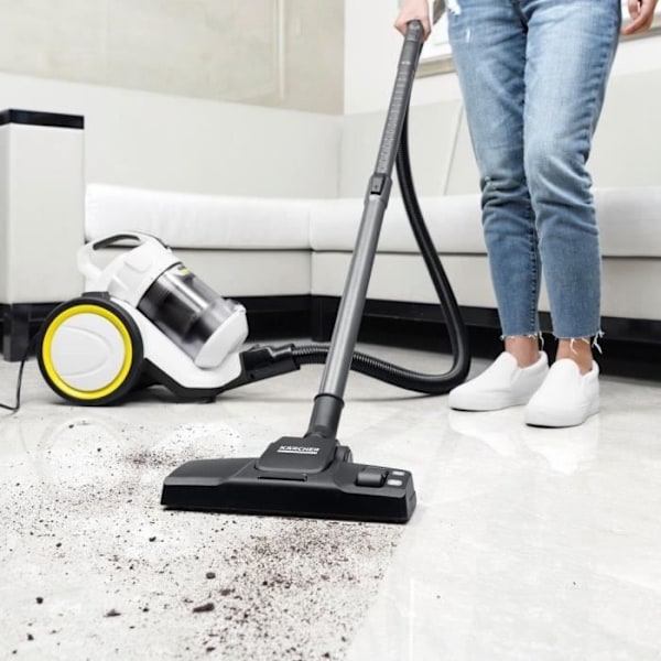 KARCHER VC 3 - Pölynimuri ilman pölypussia, monisykloninen - 700 W - HEPA 13 -suodatin - hiljainen - Imuletku 1,5 m