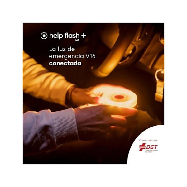 Hätävalonauha Help Flash IOT Plus Valkoinen Geolokalisointi LED-sovellus