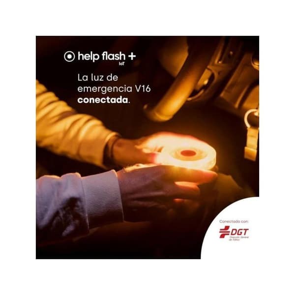 Nødlys Help Flash IOT Plus Hvid Geolokalisering LED App