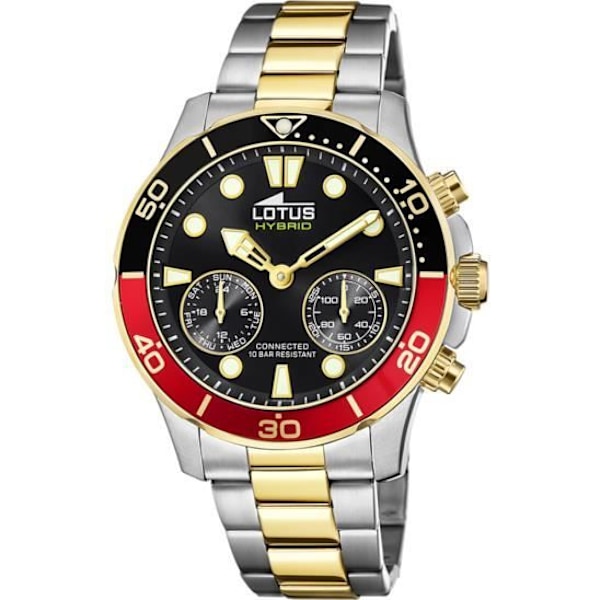 Connected Watch - Lotus - 18801/4 - Tofarvet - Vandtæt 10ATM - Kronograf rød og sort
