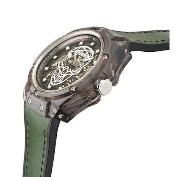 Ur - POLICE - PEWGR1592404 - Mekanisk - 44 mm - Grøn silikone Grågrön