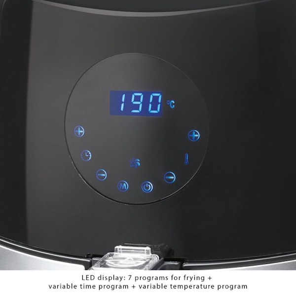 Friture med varmluft ProfiCook PC-FR 1147 H - 2,5 L - Sort - Rustfrit stål - 1500 W - Variabel temperatur Svart, rostfritt stål