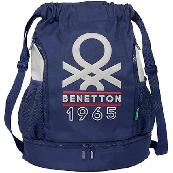 SAFTA Benetton Varsity lasten reppu - laivastonsininen/harmaa - 34x15x43cm Marinblå/Grå