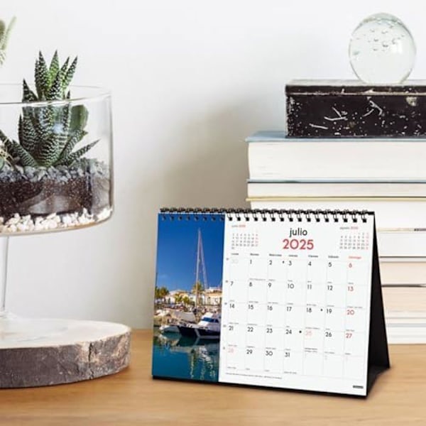 Desktop fotokalender - FINOCAM - 2025 - Månedsvisning - Spansk - 12 måneder - Spansk charme
