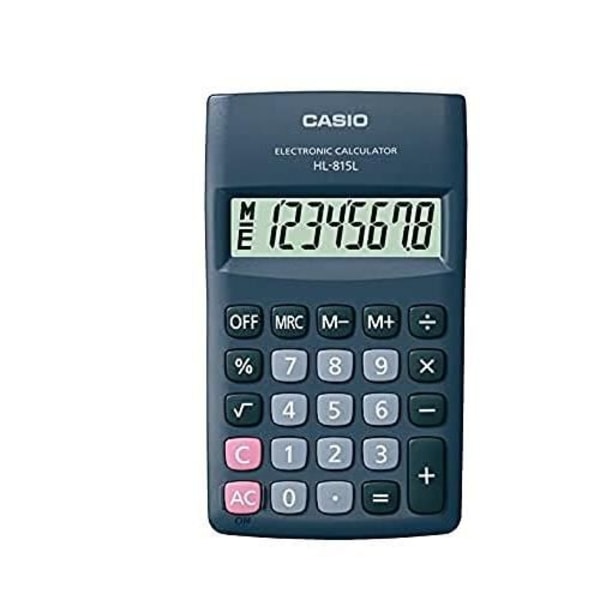 Videnskabelig lommeregner - CASIO HL-815L - 8-cifret skærm - Kvadratrod - Procent Sort