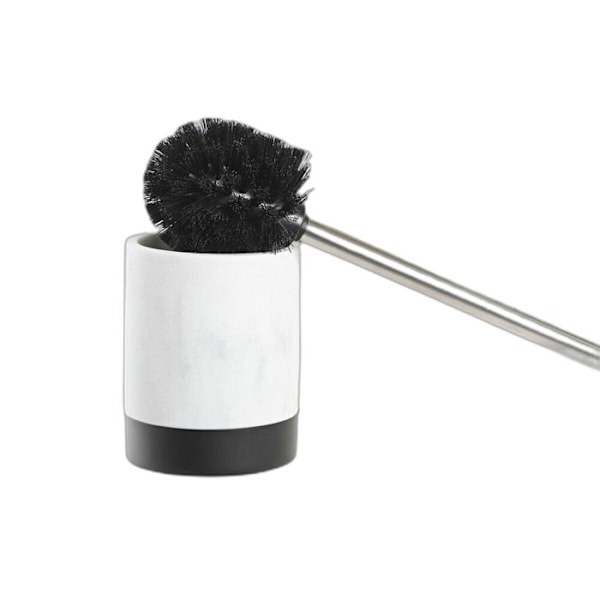 Toalettborste - DKD Home Decor - Modern - Metall, resin, marmor - Rostfritt stål - Vit vit svart