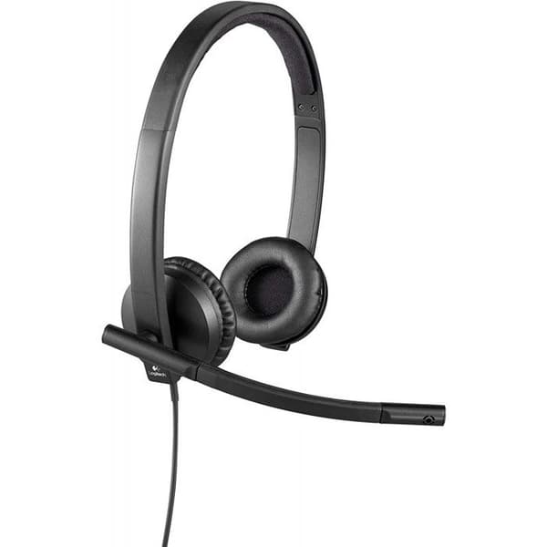 Binaural headset - Logitech - H570e - Black - USB - Respirationsstøjreduktion