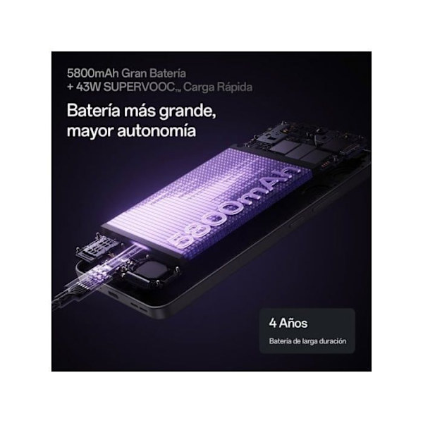 Smartphone Oppo Reno 13 F 6,67 5G Dobbelt nano SIM 256 GB Lilla sommerfugl