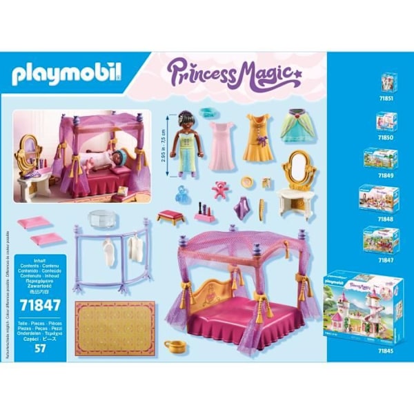 PLAYMOBIL 71847 Prinsesseværelse med himmelseng Flerfärgad