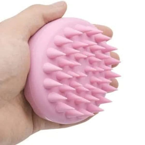 IDC - Massage hårbørste Shampoo børste Rosa klar, Hvid